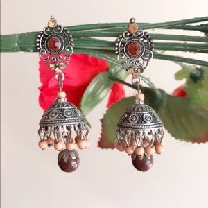 Jewelry - Tibetan silver Indian style jhumki earrings Jewelry - Tibetan silver Indian style jhumki earrings